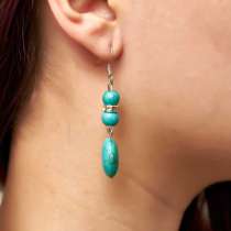 Серьги "Бирюзовая нежность", в Санкт-Петербурге