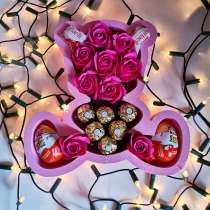 Пенобоксы с мыльными розами и конфетами, в г.Брест