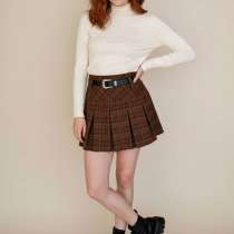 Юбка с шортами и ремнем. Юбка в клетку, в Москве