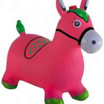 Музыкальная лошадь-прыгунок ярко-розовая KID-HOP, в Екатеринбурге