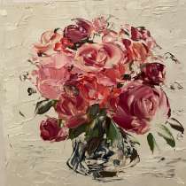 Картина маслом Цветы Мастихином, в Москве