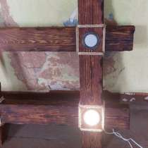 Деревянный светильник ручной работы в стиле лофт\кантри, в г.Минск