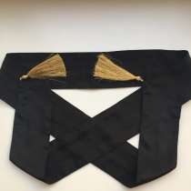 Пояс лента ткань черный кисти золото аксессуар ремень стиль, в Москве