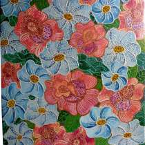 Картина холст масло Декоративные цветы 40х60см, в Москве
