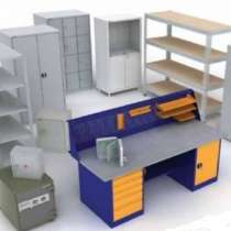 Металлическая мебель: стеллажи, верстаки, шкафы, в Уфе