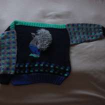 Детский пуловер с ежиком. Ручная работа, в Москве