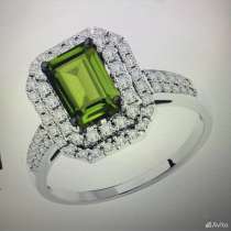 Продам кольцо новое :белое золото, турмалин, бриллианты, в г.Стамбул