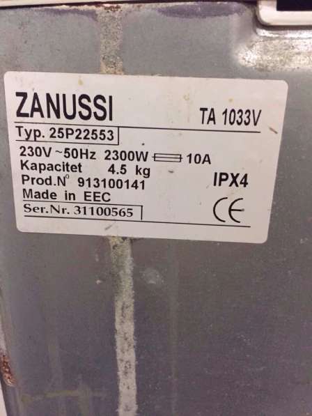 Стиральная машина Zanussi TA 1033 V в фото 3