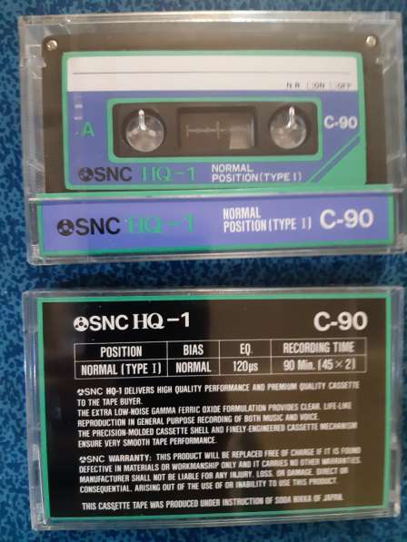 Аудиокассета SNC HQ-1 c-90 Япония