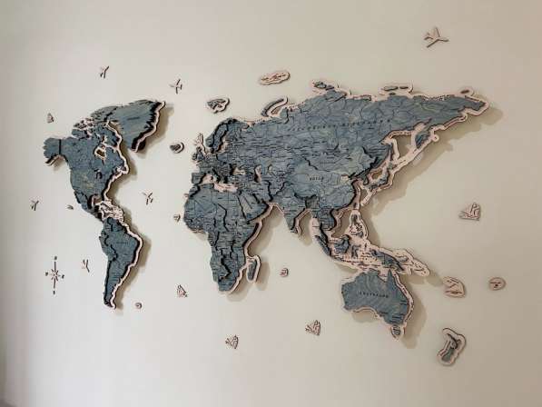 Карта мира из дерева В НАЛИЧИИ! в Москве фото 5
