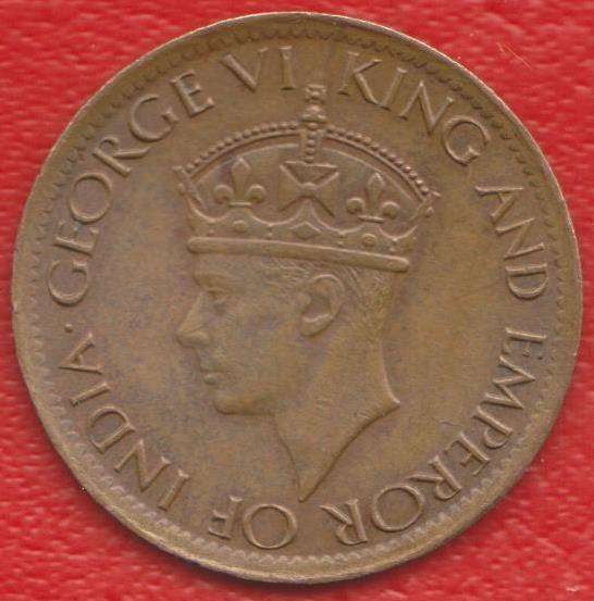 Британский Цейлон Шри-Ланка 1 цент 1943 г в Орле