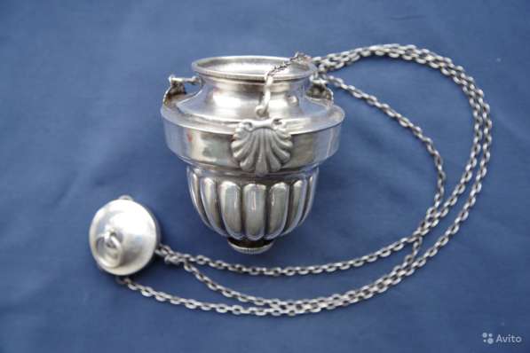 Старинная серебряная лампада. Ампир. спб., 1832 г