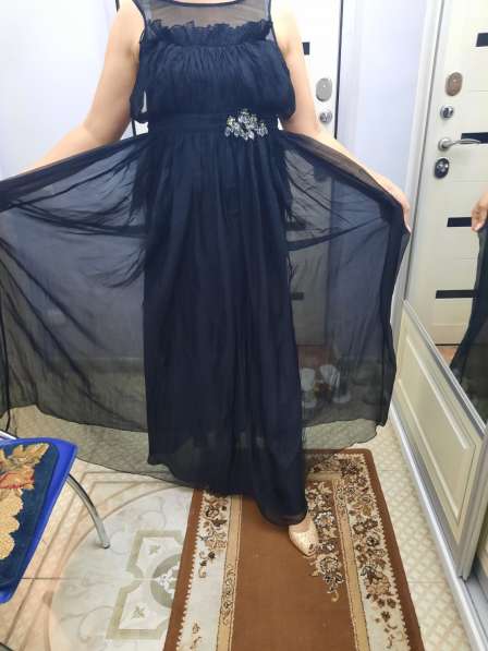Платье нарядное вечернее шелк 40-44 разм. длинное в пол в фото 4