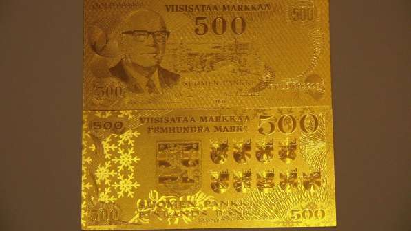 Коллекция золотых банкнот 24 к 20 штук + сертификат в Артемовский фото 3
