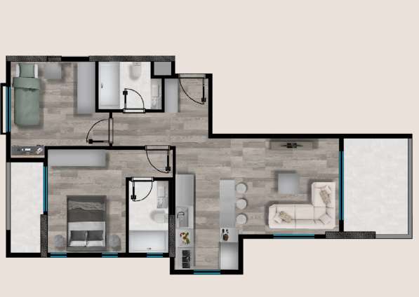 3-к. квартира 96м² Турция, Мерсин, Мезитли в фото 7