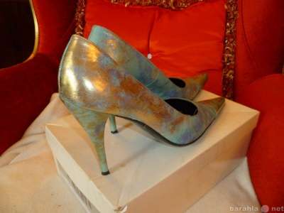 Модельные туфли небесно-голубого цвета La Emi, Made in Italy размер 40 в Москве фото 6