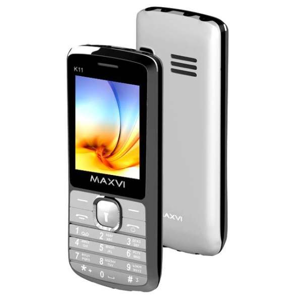 Телефон мобильный MAXVI K11 Silver