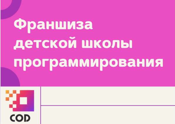 Франшиза Детская школа программирования