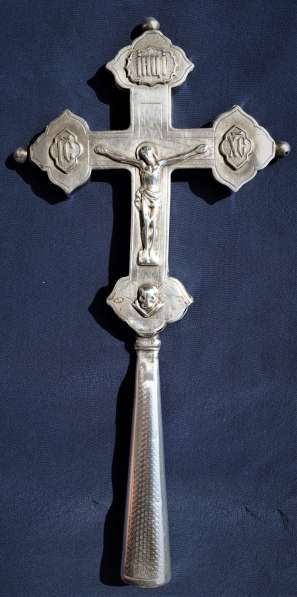 Старинный требный (водосвятный) крест. Серебро «84». XIX в в Санкт-Петербурге фото 4