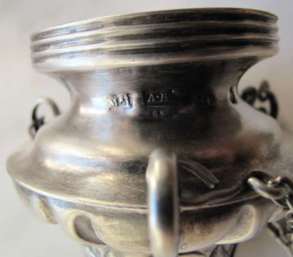 Изящная старинная лампада с цепью из серебра в Санкт-Петербурге фото 9
