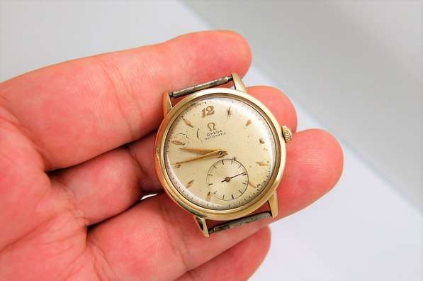 Золотые винтажные мужские часы 14k Omega Automatic в Москве фото 10
