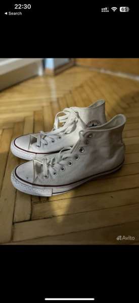 Кеды converse белые высокие в Москве фото 4