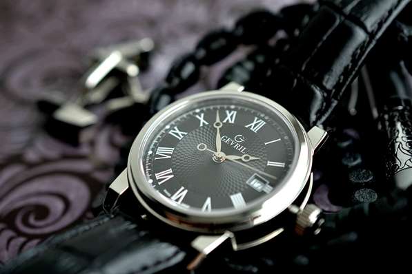 Роскошные часы Gevril Swiss Made, сапфир, застежка-бабочка в Рязани фото 14
