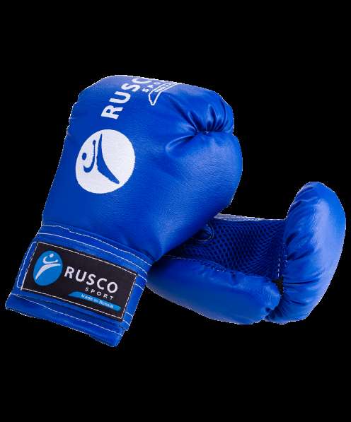 Набор для бокса Rusco, 4oz, кожзам, синий в Сочи фото 3
