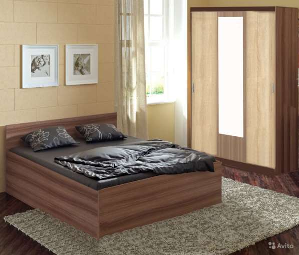 Кровать двуспальная "шимо" с матрасом