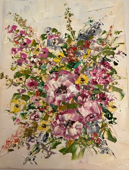 Картина маслом цветы