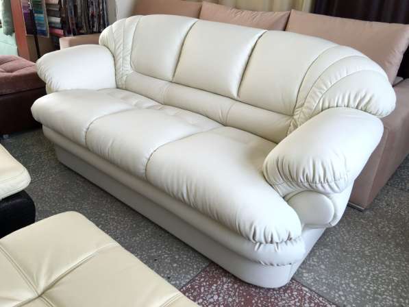 Белый кожаный диван Венеция в Зеленограде