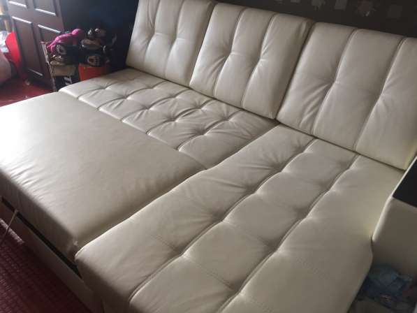 Угловой диван белый в Москве фото 3