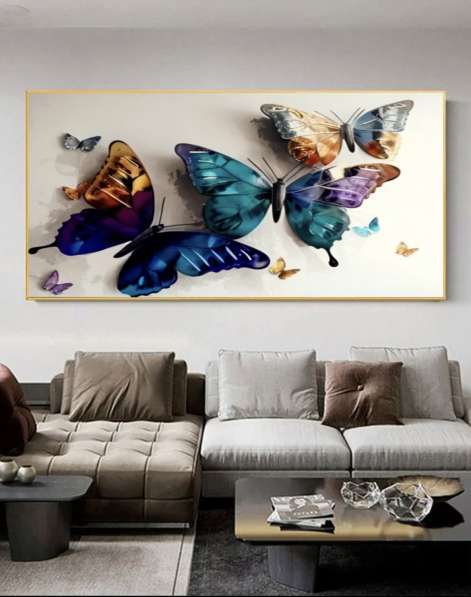 Интерьерная картина маслом бабочки ручная работа в Краснодаре фото 3