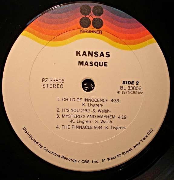 Пластинка виниловая Kansas – Masque в Санкт-Петербурге фото 4