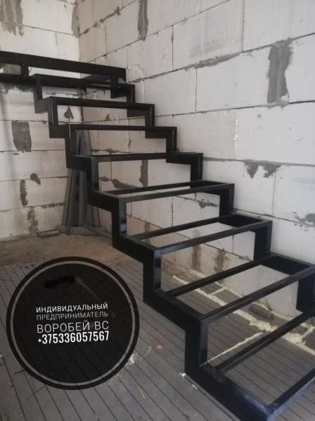 Металлический каркас лестниц в фото 5
