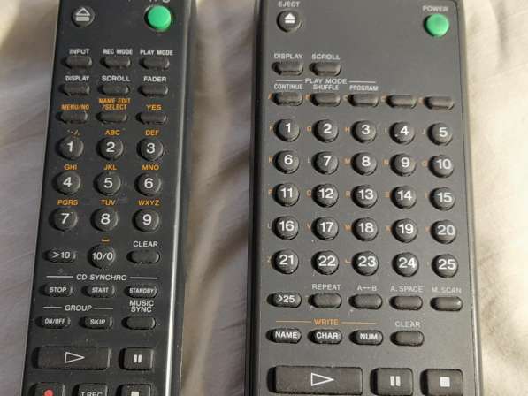 Пульты от минидисковых дек SONY