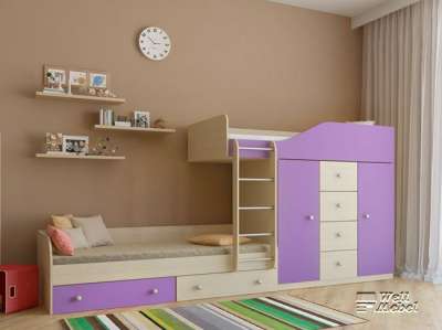 Детская двухъярусная кровать «Астра 6» РВ-мебель в Москве фото 4