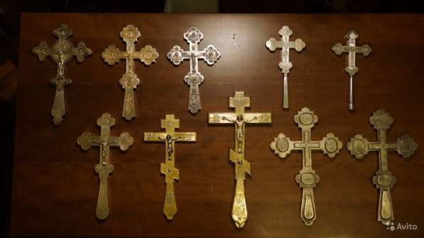 Коллекция из 10-ти старинных напрестольных крестов в Санкт-Петербурге фото 6