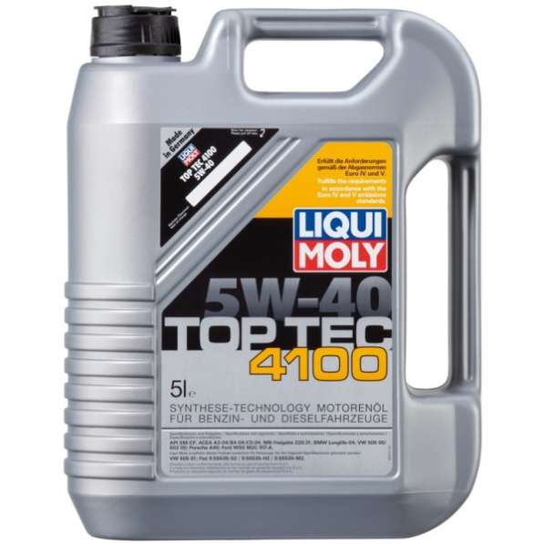 Масло Liqui Moly TopTec 4100 5W40 5литров синтетика