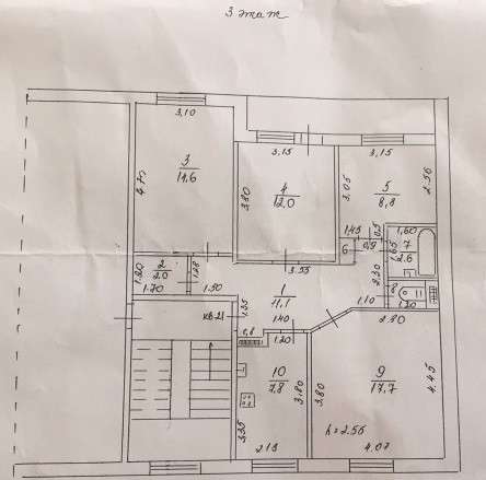 4-к квартира, 78 м2, 3/3 эт в Боброве