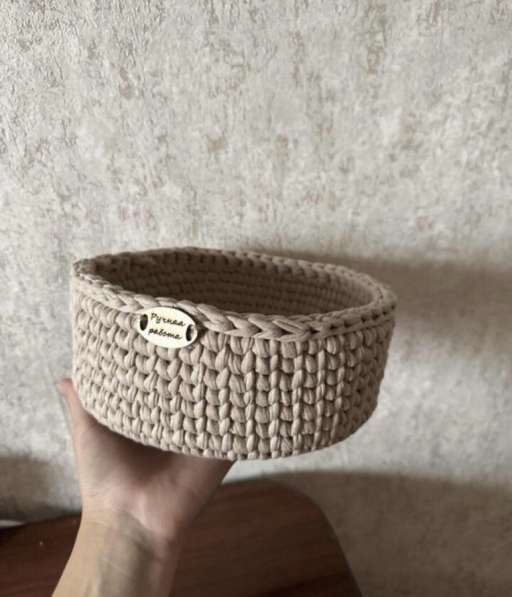 Вязаные корзинки