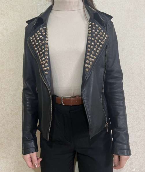 Кожаная куртка Zara косуха в Москве фото 5
