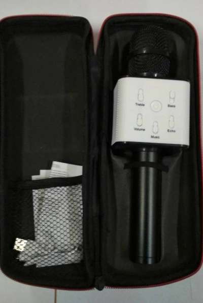 Караоке-микрофон Q7 с динамиком с чехлом в фото 3