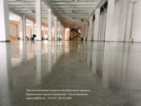 Пром полы бетонные с топпингом, полимерные полы в Перми фото 6