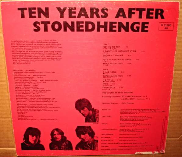 Пластинка виниловая Ten Years After ‎- Stonedhenge в Санкт-Петербурге фото 3