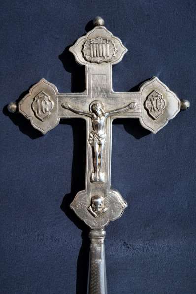 Старинный требный (водосвятный) крест. Серебро «84». XIX в в Санкт-Петербурге