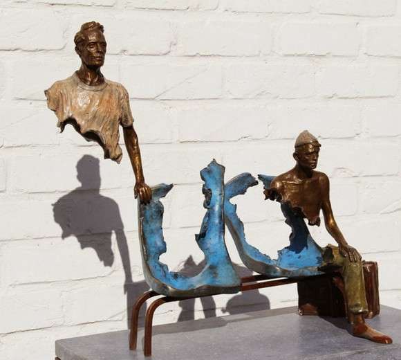 Скульптура из металла"Туристы" в Краснодаре фото 3