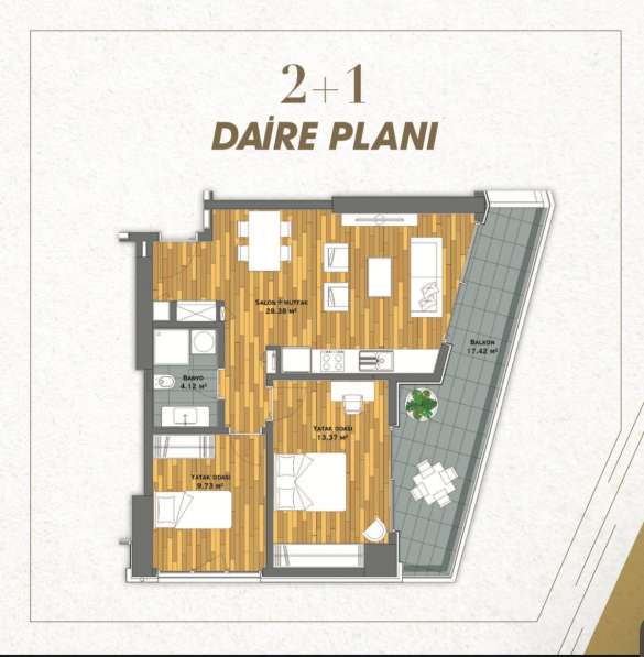 3-к. квартира 117м ² Турция, Стамбул, Картал в фото 9