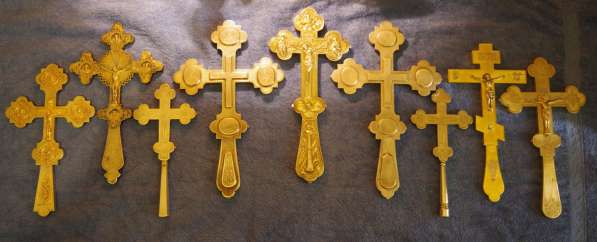 Коллекция из 9-ти старинных напрестольных крестов. XIX век в Санкт-Петербурге фото 5