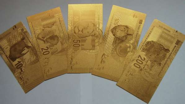 Коллекция золотых банкнот 24 к 20 штук + сертификат в Артемовский фото 4